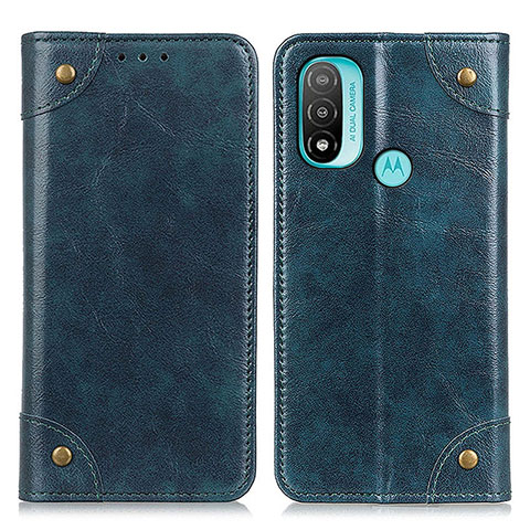 Funda de Cuero Cartera con Soporte Carcasa M04L para Motorola Moto E20 Azul