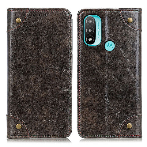 Funda de Cuero Cartera con Soporte Carcasa M04L para Motorola Moto E20 Bronze