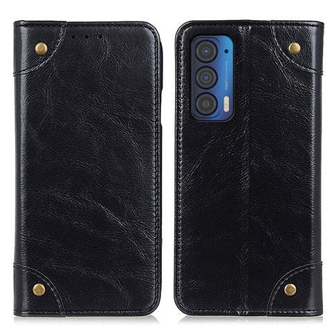 Funda de Cuero Cartera con Soporte Carcasa M04L para Motorola Moto Edge (2021) 5G Negro