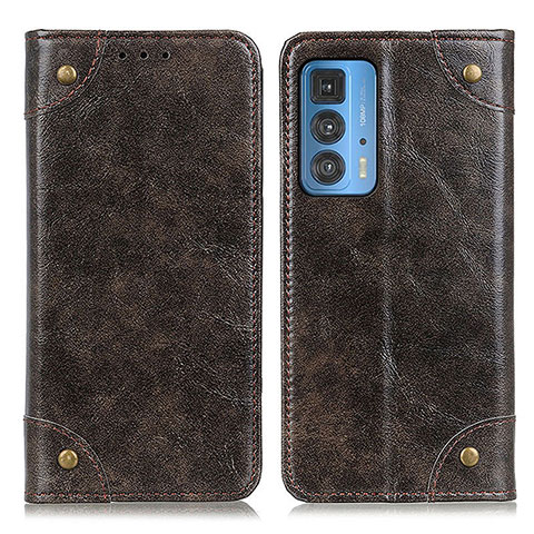 Funda de Cuero Cartera con Soporte Carcasa M04L para Motorola Moto Edge S Pro 5G Bronze