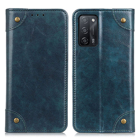 Funda de Cuero Cartera con Soporte Carcasa M04L para Oppo A53s 5G Azul