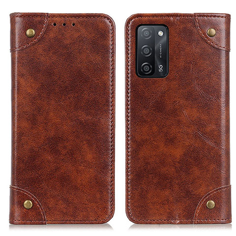 Funda de Cuero Cartera con Soporte Carcasa M04L para Oppo A53s 5G Marron