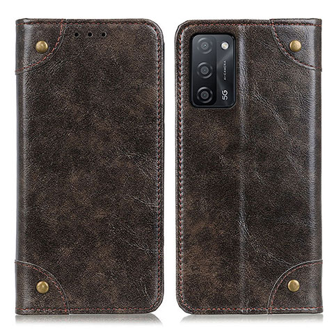 Funda de Cuero Cartera con Soporte Carcasa M04L para Oppo A55 5G Bronze