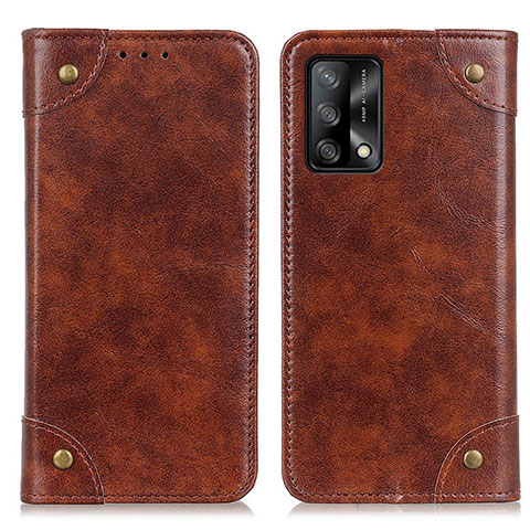 Funda de Cuero Cartera con Soporte Carcasa M04L para Oppo A74 4G Marron