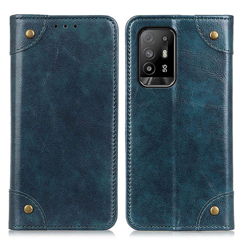 Funda de Cuero Cartera con Soporte Carcasa M04L para Oppo A94 5G Azul