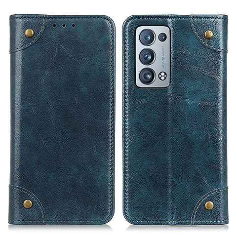 Funda de Cuero Cartera con Soporte Carcasa M04L para Oppo Reno6 Pro 5G Azul