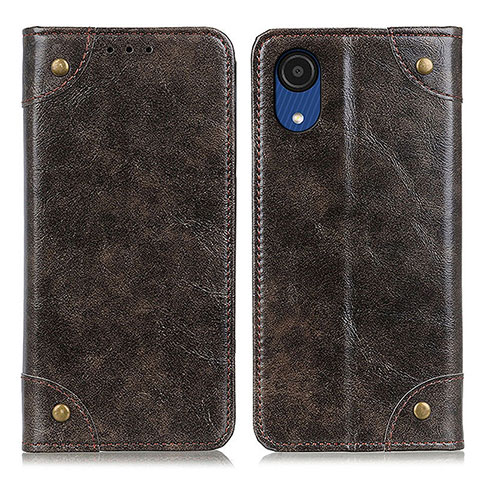 Funda de Cuero Cartera con Soporte Carcasa M04L para Samsung Galaxy A03 Core Bronze