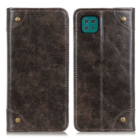 Funda de Cuero Cartera con Soporte Carcasa M04L para Samsung Galaxy A22 5G Bronze