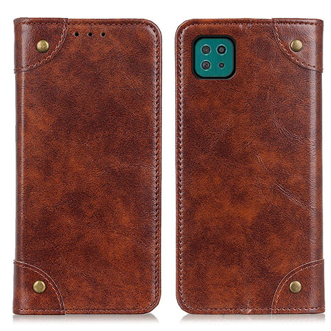 Funda de Cuero Cartera con Soporte Carcasa M04L para Samsung Galaxy A22s 5G Marron