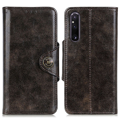 Funda de Cuero Cartera con Soporte Carcasa M04L para Sony Xperia 1 V Bronze