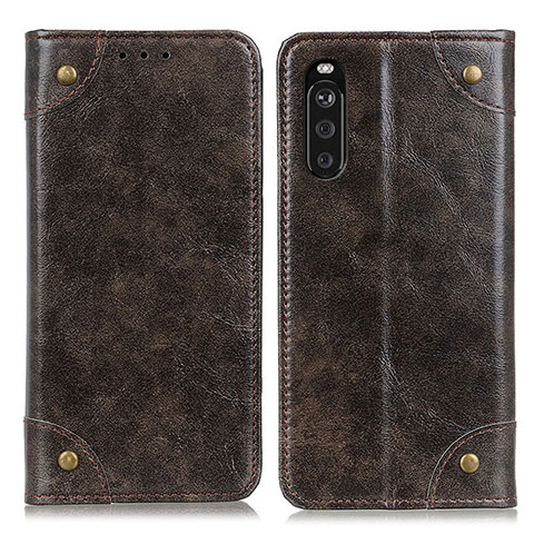 Funda de Cuero Cartera con Soporte Carcasa M04L para Sony Xperia 10 III Bronze