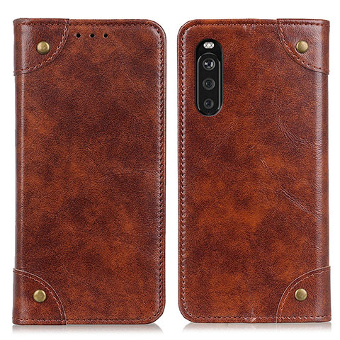 Funda de Cuero Cartera con Soporte Carcasa M04L para Sony Xperia 10 III Lite Marron