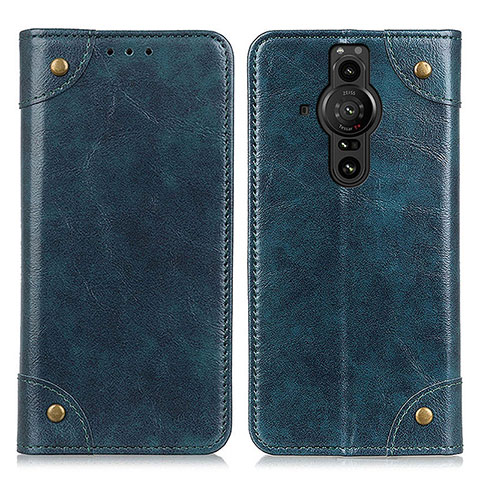 Funda de Cuero Cartera con Soporte Carcasa M04L para Sony Xperia PRO-I Azul