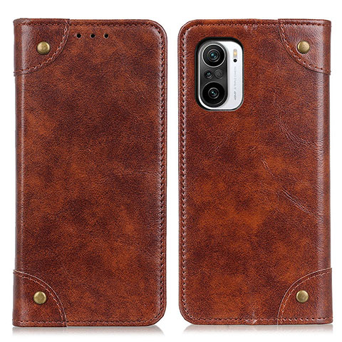 Funda de Cuero Cartera con Soporte Carcasa M04L para Xiaomi Mi 11X 5G Marron