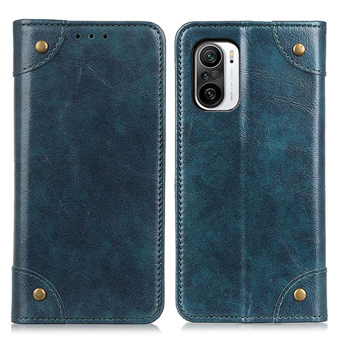 Funda de Cuero Cartera con Soporte Carcasa M04L para Xiaomi Redmi K40 5G Azul