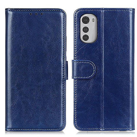 Funda de Cuero Cartera con Soporte Carcasa M05L para Motorola Moto E32 Azul