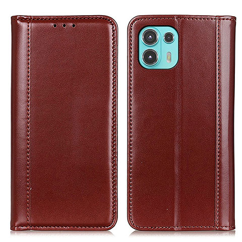 Funda de Cuero Cartera con Soporte Carcasa M05L para Motorola Moto Edge 20 Lite 5G Marron