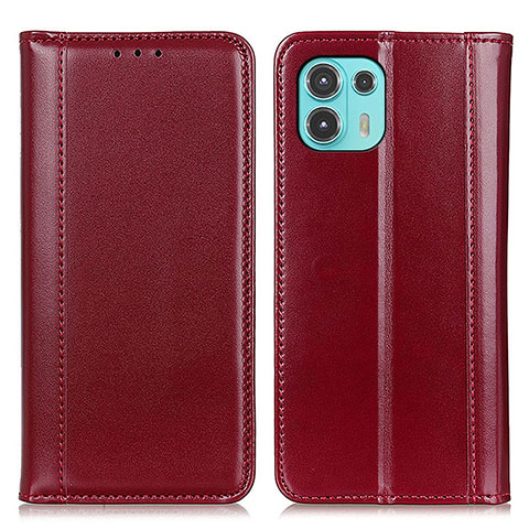 Funda de Cuero Cartera con Soporte Carcasa M05L para Motorola Moto Edge 20 Lite 5G Rojo