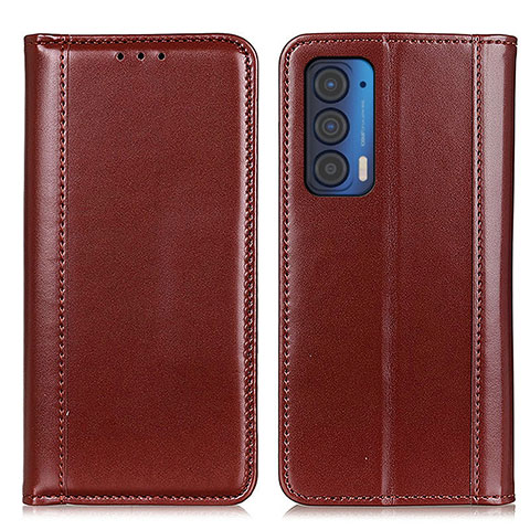 Funda de Cuero Cartera con Soporte Carcasa M05L para Motorola Moto Edge (2021) 5G Marron