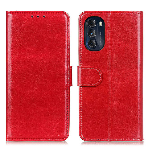 Funda de Cuero Cartera con Soporte Carcasa M05L para Motorola Moto G 5G (2022) Rojo