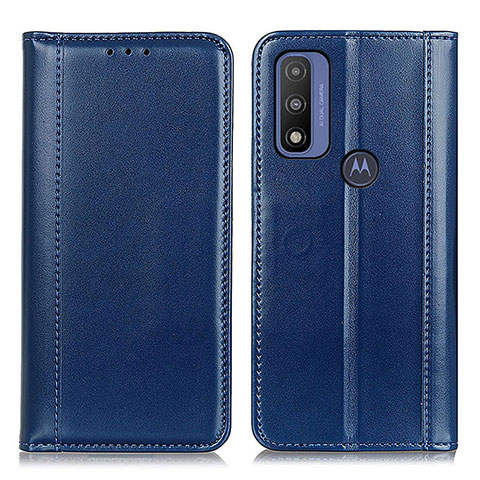 Funda de Cuero Cartera con Soporte Carcasa M05L para Motorola Moto G Pure Azul