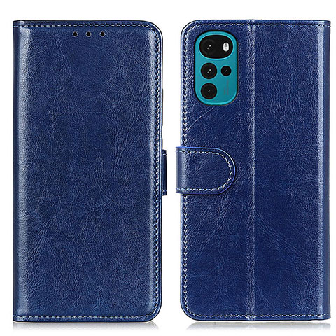 Funda de Cuero Cartera con Soporte Carcasa M05L para Motorola Moto G22 Azul