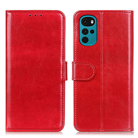 Funda de Cuero Cartera con Soporte Carcasa M05L para Motorola Moto G22 Rojo