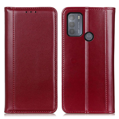 Funda de Cuero Cartera con Soporte Carcasa M05L para Motorola Moto G50 Rojo