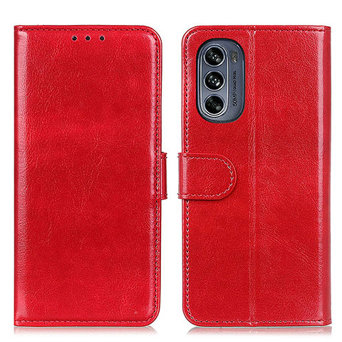 Funda de Cuero Cartera con Soporte Carcasa M05L para Motorola Moto G62 5G Rojo