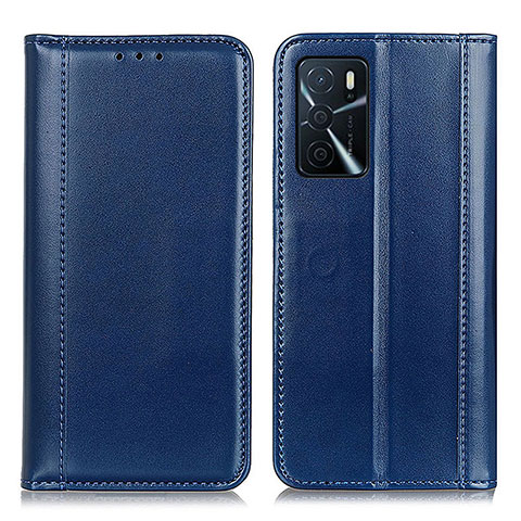 Funda de Cuero Cartera con Soporte Carcasa M05L para Oppo A16s Azul