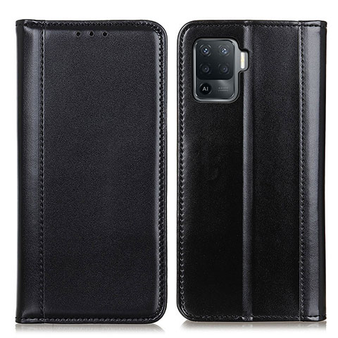 Funda de Cuero Cartera con Soporte Carcasa M05L para Oppo Reno5 F Negro