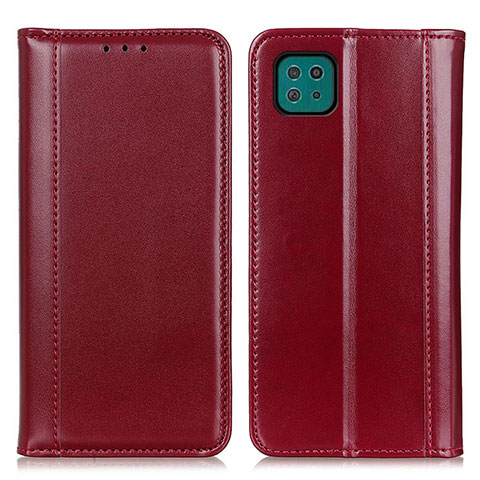 Funda de Cuero Cartera con Soporte Carcasa M05L para Samsung Galaxy A22s 5G Rojo