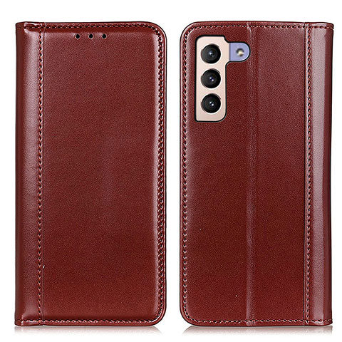 Funda de Cuero Cartera con Soporte Carcasa M05L para Samsung Galaxy S21 Plus 5G Marron