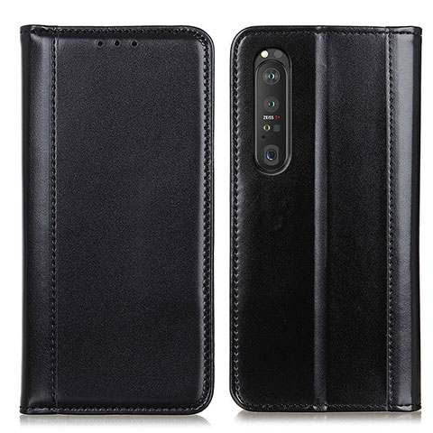 Funda de Cuero Cartera con Soporte Carcasa M05L para Sony Xperia 1 III Negro