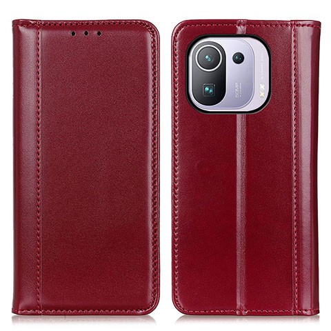 Funda de Cuero Cartera con Soporte Carcasa M05L para Xiaomi Mi 11 Pro 5G Rojo