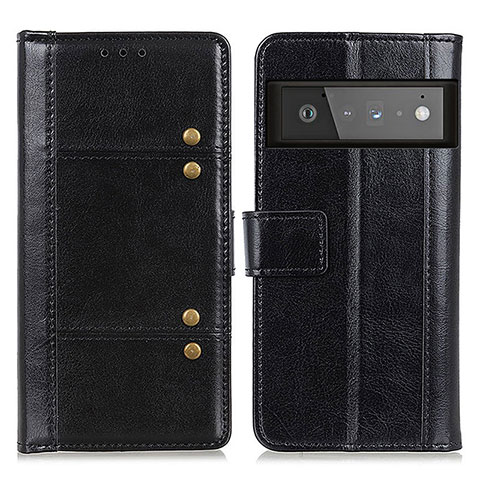 Funda de Cuero Cartera con Soporte Carcasa M06L para Google Pixel 6 Pro 5G Negro