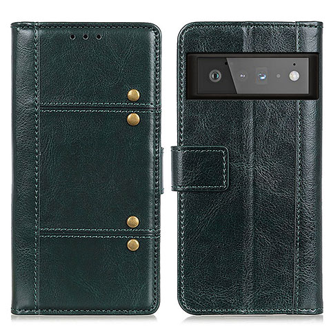 Funda de Cuero Cartera con Soporte Carcasa M06L para Google Pixel 6 Pro 5G Verde