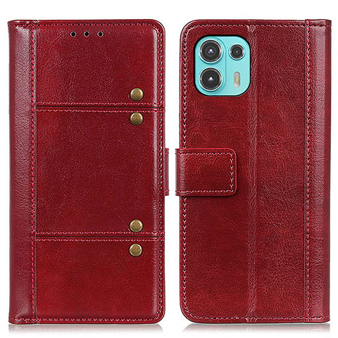 Funda de Cuero Cartera con Soporte Carcasa M06L para Motorola Moto Edge 20 Lite 5G Rojo