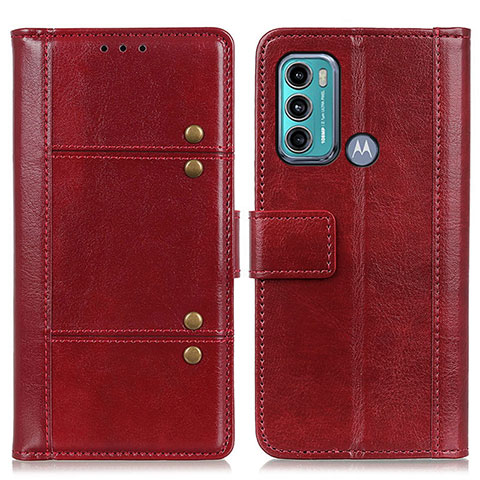 Funda de Cuero Cartera con Soporte Carcasa M06L para Motorola Moto G40 Fusion Rojo