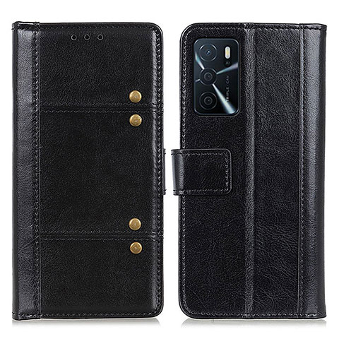 Funda de Cuero Cartera con Soporte Carcasa M06L para Oppo A16s Negro