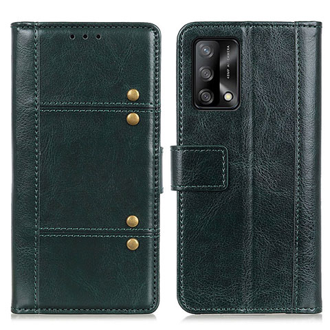 Funda de Cuero Cartera con Soporte Carcasa M06L para Oppo A74 4G Verde