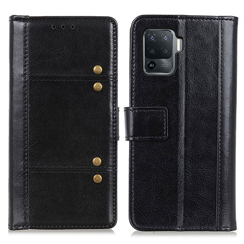 Funda de Cuero Cartera con Soporte Carcasa M06L para Oppo Reno5 Lite Negro