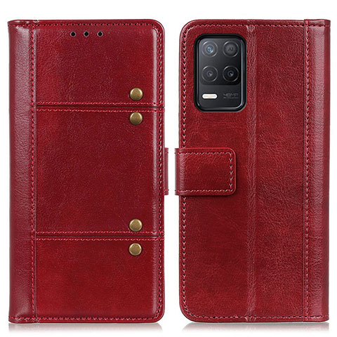 Funda de Cuero Cartera con Soporte Carcasa M06L para Realme 8 5G Rojo