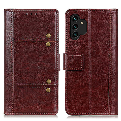 Funda de Cuero Cartera con Soporte Carcasa M06L para Samsung Galaxy A04s Marron