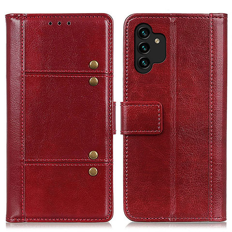 Funda de Cuero Cartera con Soporte Carcasa M06L para Samsung Galaxy A04s Rojo