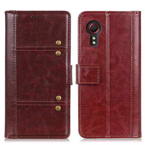 Funda de Cuero Cartera con Soporte Carcasa M06L para Samsung Galaxy XCover 5 SM-G525F Marron