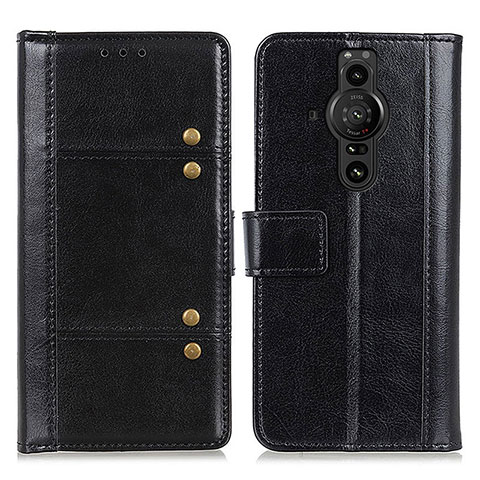 Funda de Cuero Cartera con Soporte Carcasa M06L para Sony Xperia PRO-I Negro