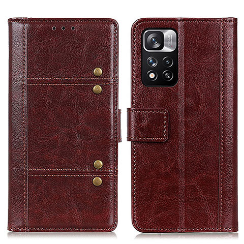 Funda de Cuero Cartera con Soporte Carcasa M06L para Xiaomi Mi 11i 5G (2022) Marron