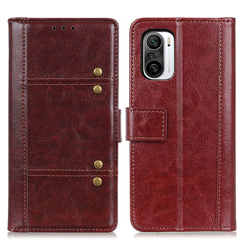 Funda de Cuero Cartera con Soporte Carcasa M06L para Xiaomi Mi 11i 5G Marron