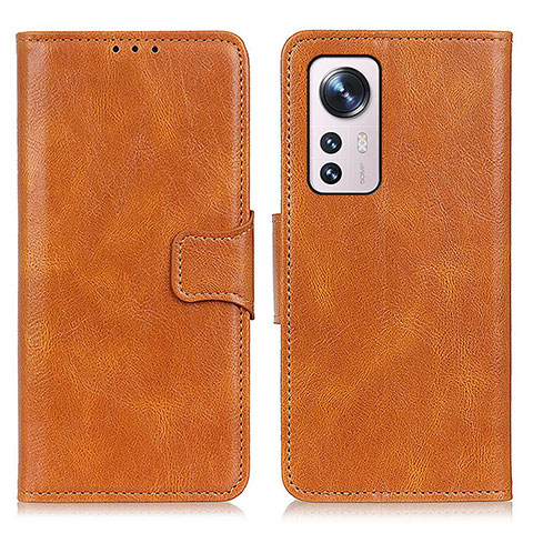 Funda de Cuero Cartera con Soporte Carcasa M06L para Xiaomi Mi 12 Pro 5G Naranja